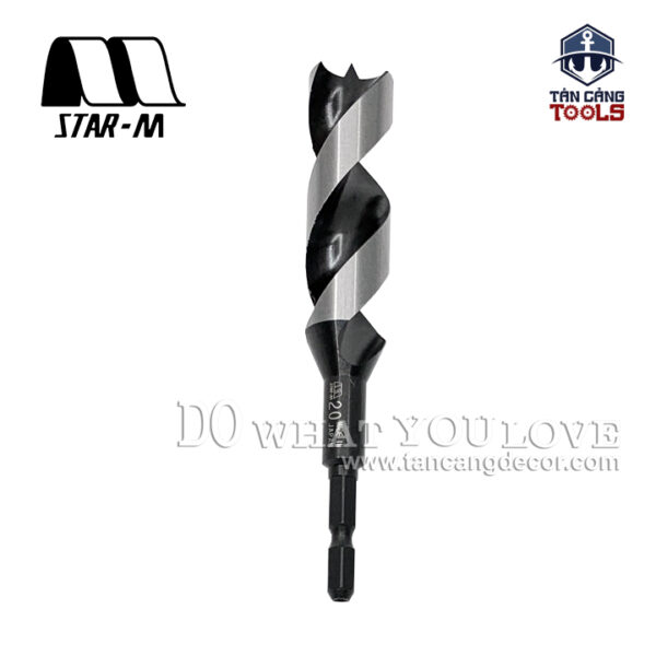 Alternative view of Mũi Khoan Gỗ Star-M 20mm Bước Thưa Ngắn Chuôi Dài Lục Giác - 1 Mũi