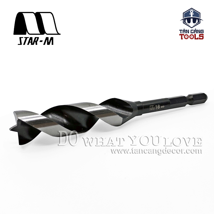 Mũi Khoan Gỗ Star-M 16mm Bước Thưa Ngắn Chuôi Dài Lục Giác - 1 Mũi - Ảnh 3