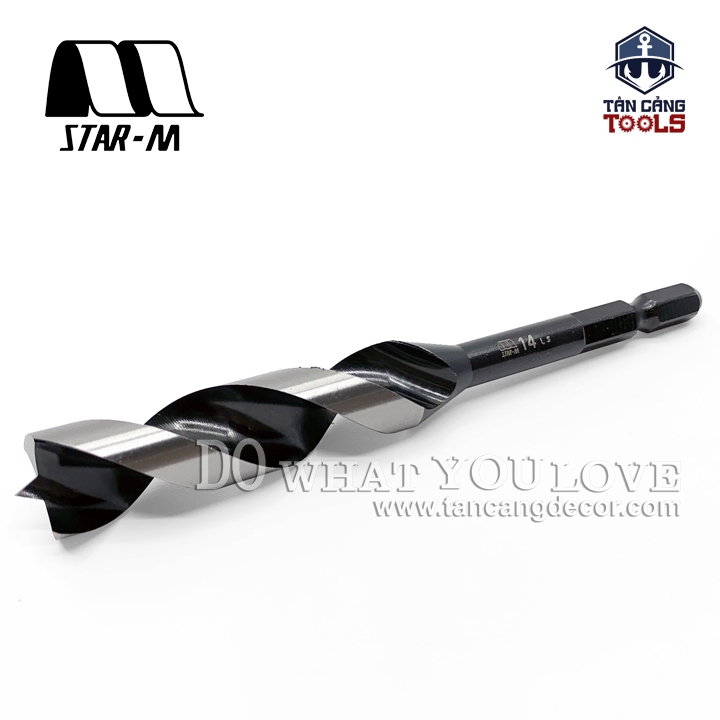 Mũi Khoan Gỗ Star-M 14mm Bước Thưa Ngắn Chuôi Dài Lục Giác - 1 Mũi - Ảnh 3