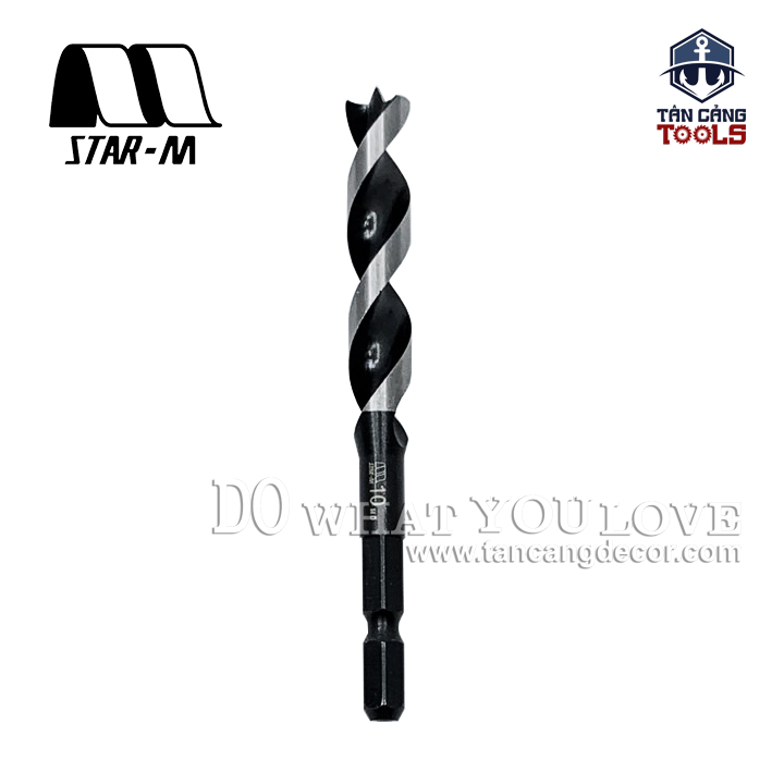 Mũi Khoan Gỗ Star-M 10mm Bước Thưa Ngắn Chuôi Dài Lục Giác Series 1 - 1 Mũi - Ảnh 3