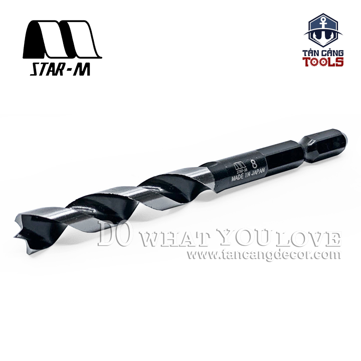 Mũi Khoan Gỗ Star-M 8mm Bước Thưa Ngắn Chuôi Dài Lục Giác Series 1 - 1 Mũi - Ảnh 3
