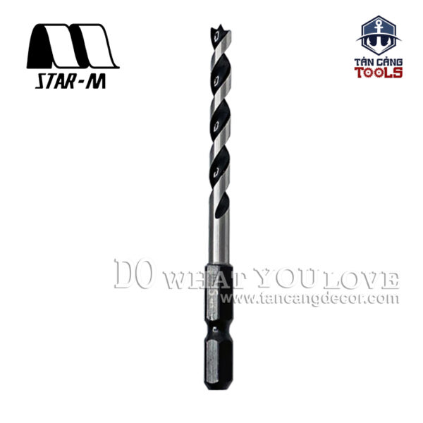 Alternative view of Mũi Khoan Gỗ Star-M 5mm Bước Thưa Ngắn Chuôi Dài Lục Giác Series 1 - 1 Mũi
