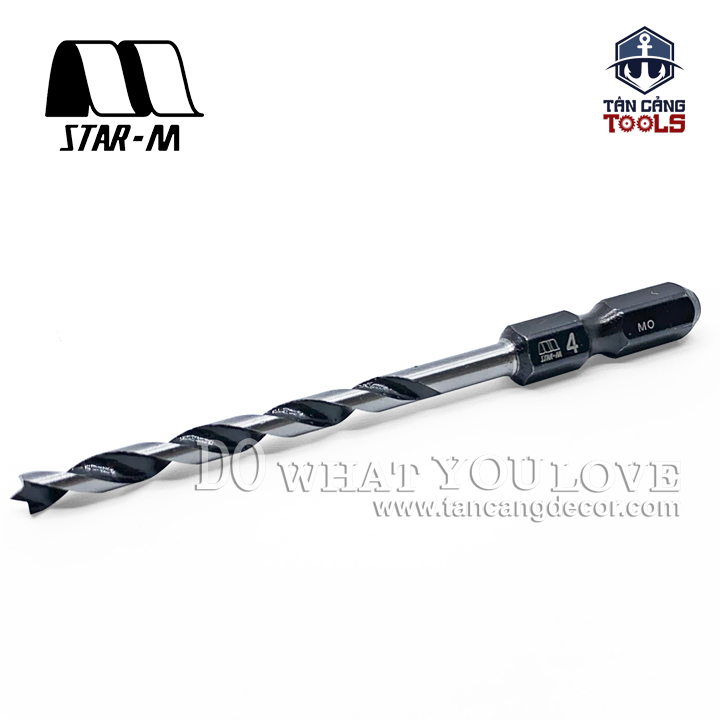 Mũi Khoan Gỗ Star-M 4mm Bước Thưa Ngắn Chuôi Dài Lục Giác Series 1 - 1 Mũi - Ảnh 4