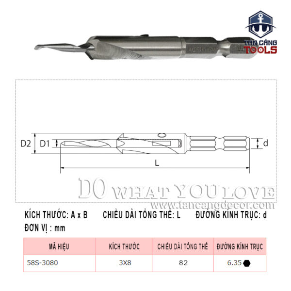 Alternative view of Bộ Mũi Khoan Âm Vít Và Mũi Khoét Chốt Gỗ Star-M 3 x 8 x 8mm