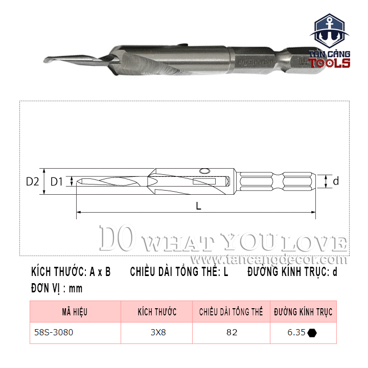 Bộ Mũi Khoan Âm Vít Và Mũi Khoét Chốt Gỗ Star-M 3 x 8 x 8mm - Ảnh 2