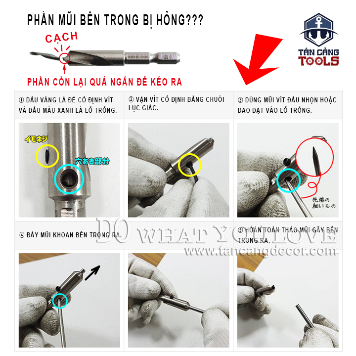 Bộ Mũi Khoan Âm Vít Và Mũi Khoét Chốt Gỗ Star-M 3.5 x 10 x 10mm - Ảnh 5