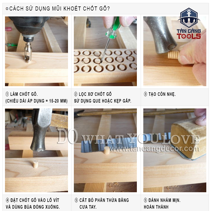 Bộ Mũi Khoan Âm Vít Và Mũi Khoét Chốt Gỗ Star-M 3.5 x 10 x 10mm - Ảnh 8
