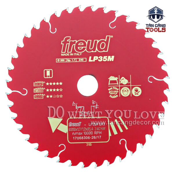 Alternative view of Lưỡi Cưa Gỗ Hợp Kim 200 x 25.4 mm x 40T Freud LP35M DR3