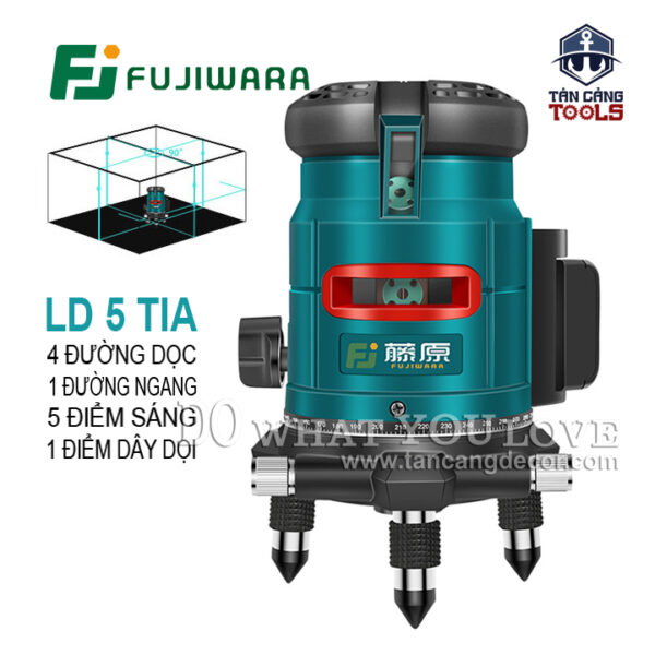 Máy Cân Bằng Lazer 5 Tia Fujiwara LD5T - Tặng Kèm Tripod