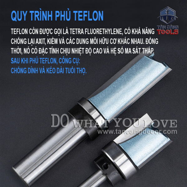 Mũi Router 3 Cánh TideWay Thẳng Bi Trên Cốt 12.7 mm 19 x 50 mm - Ảnh 7