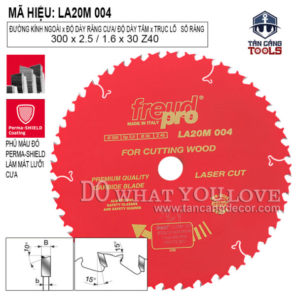 Lưỡi Cưa Gỗ Hợp Kim 300 x 30 mm x 40T Freud LA20M 004 - Ảnh 3