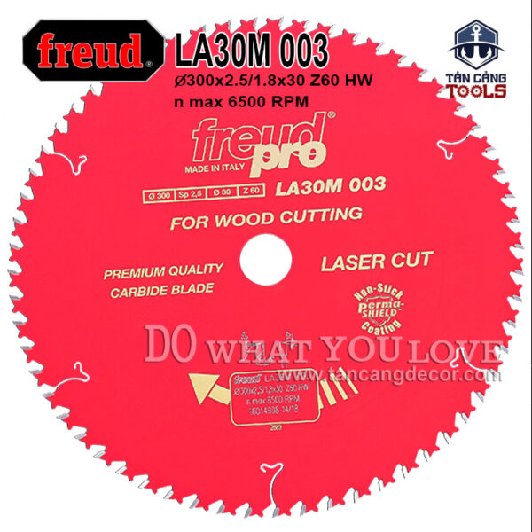 Lưỡi Cưa Gỗ Hợp Kim 300 x 30 mm x 60T Freud LA30M 003