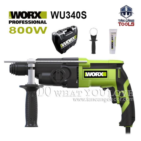 Máy Khoan Búa 3 Chế Độ 800W Worx WU340S