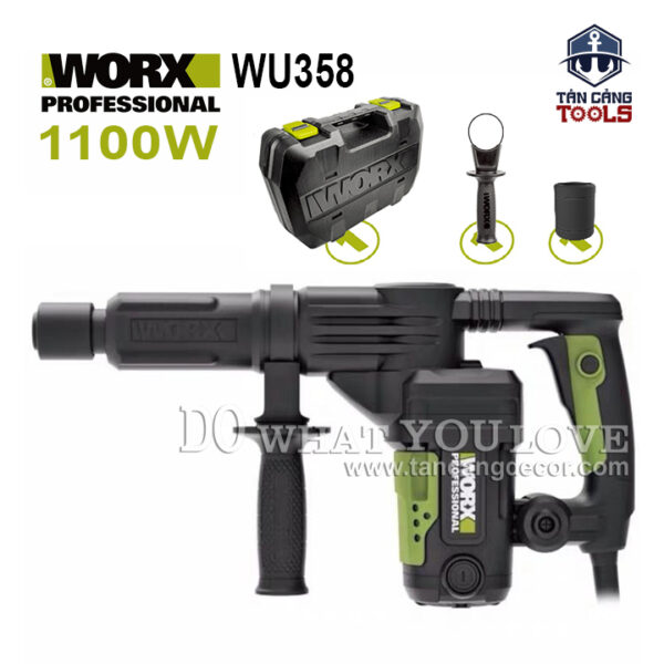 Máy Đục Bê Tông 1100W Worx WU358
