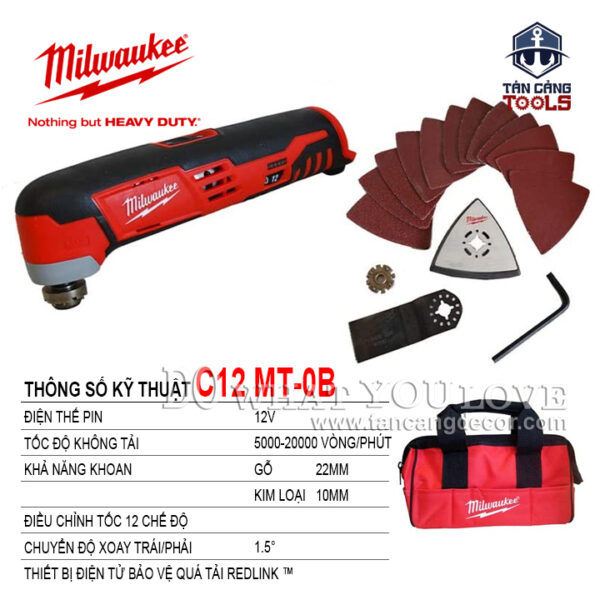 Alternative view of Máy Cắt Rung Đa Năng Dùng Pin Milwaukee C12MT-0B ( Thân Máy )
