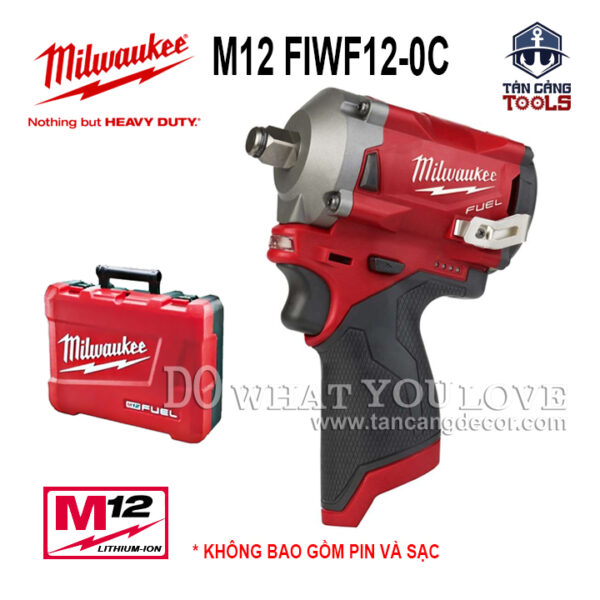 Máy Siết Bu Lông Dùng Pin M12 Milwaukee FIWF12-0C