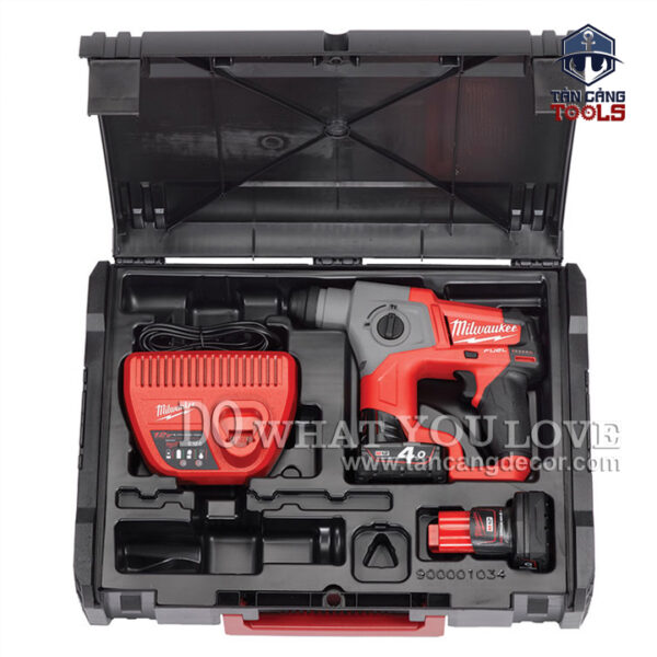 Combo Máy Khoan Bê Tông Dùng Pin Milwaukee M12 CH-402C ( 2 Pin 4.0Ah Và Sạc ) - Ảnh 3