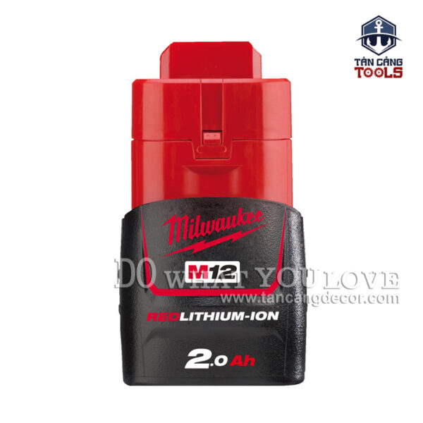 Pin 12V 2.0Ah Milwaukee M12B2 REDLITHIUM-ION - Ảnh 4