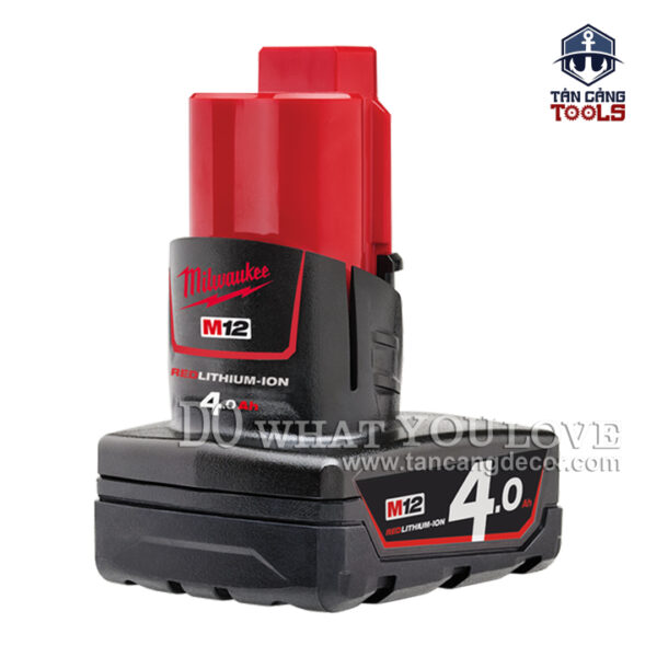 Pin 12V 4.0Ah Milwaukee M12B4 REDLITHIUM-ION - Ảnh 4