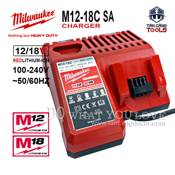 Sạc Pin 12V 18V Milwaukee M12-18C SA