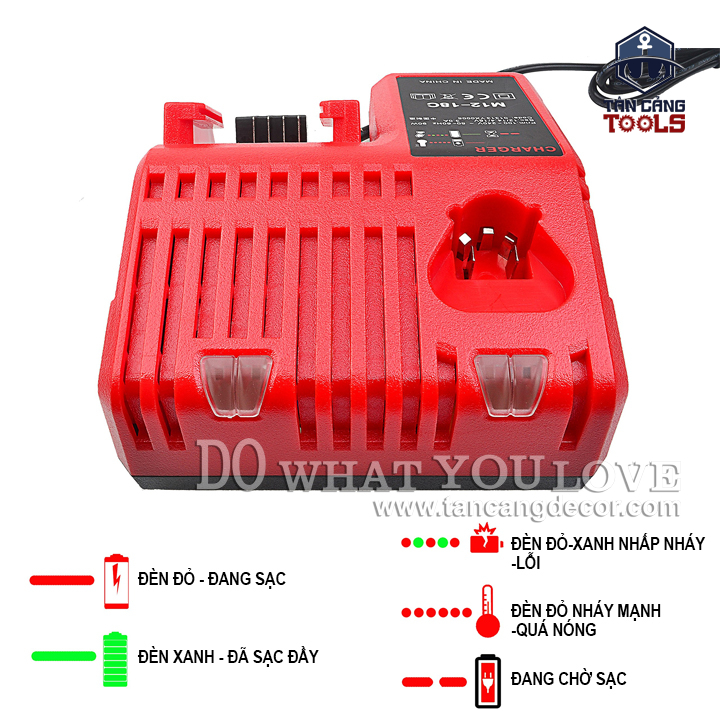 Sạc Pin 12V 18V Milwaukee M12-18C SA - Ảnh 5