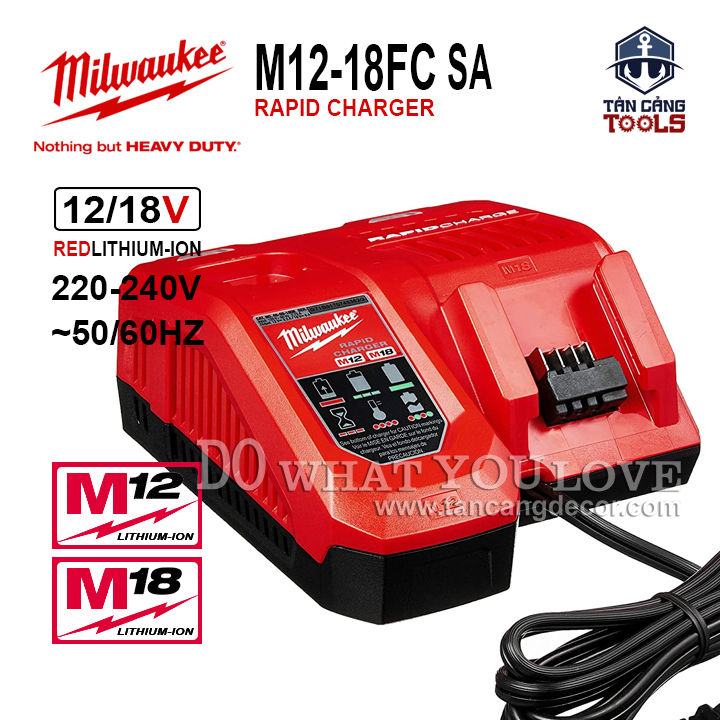Sạc Pin Nhanh 12V 18V Milwaukee M12-18FC SA