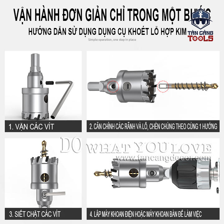 Mũi Khoét Kim Loại Huhao (Phi 12 đến 100mm) - Ảnh 14