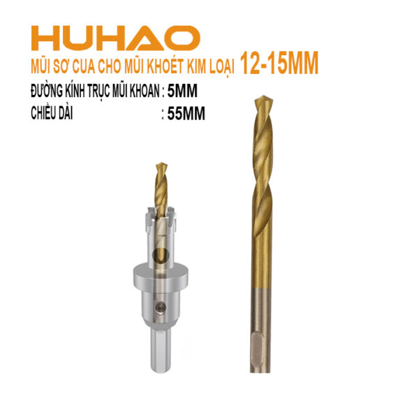 Mũi 5mm/6mm Sơ Cua Mũi Khoét Kim Loại Huhao