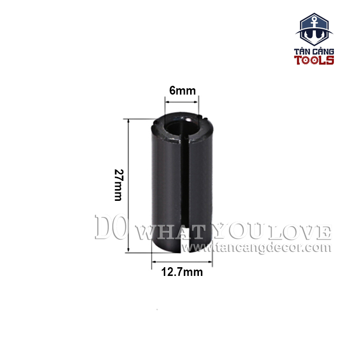 Đầu chuyển cốt máy phay 12.7 mm xuống 6 mm - Ảnh 2