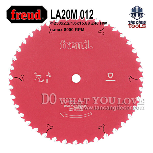 Lưỡi Cưa Gỗ Hợp Kim 250 x 16 mm x 40T Freud LA20M 012