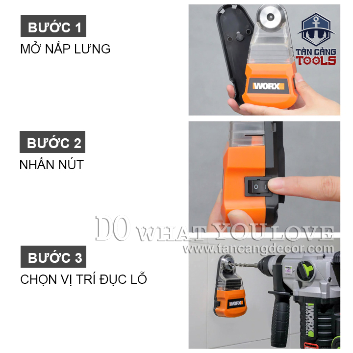 Hộp Thu Bụi Khoan Tường Worx WA1601 - Ảnh 4