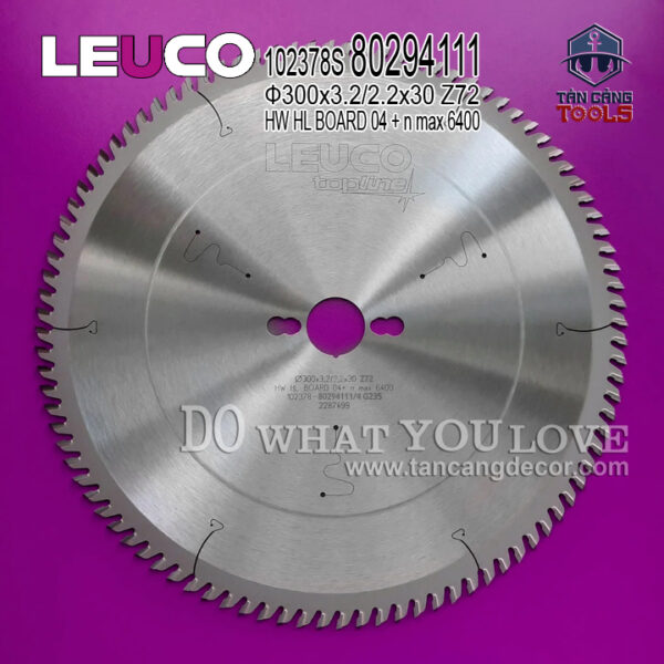 Lưỡi Cưa Gỗ Hợp Kim 305 x 30 mm x 72T Leuco 102378S 80294111 ( Phiên Bản Chống Ồn )