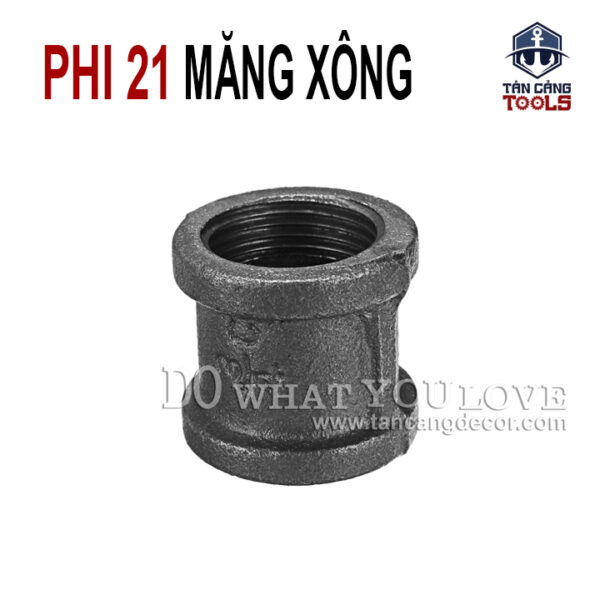 Măng Xông Ống Nước Phi 21 - Gang Xám