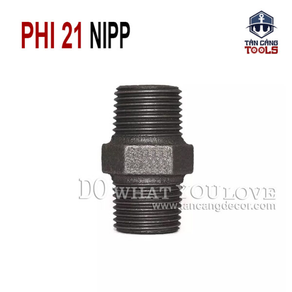 Nuýp Đúc Ống Nước Phi 21 Có Nút Lục Giác - Gang Xám