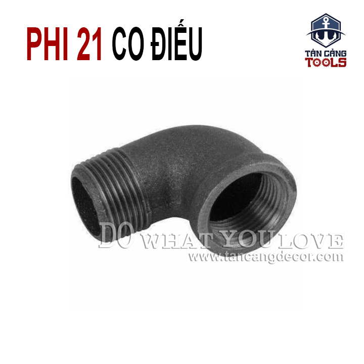 Co Điếu Ống Nước 90 Độ Phi 21 - Gang Xám - Ảnh 4