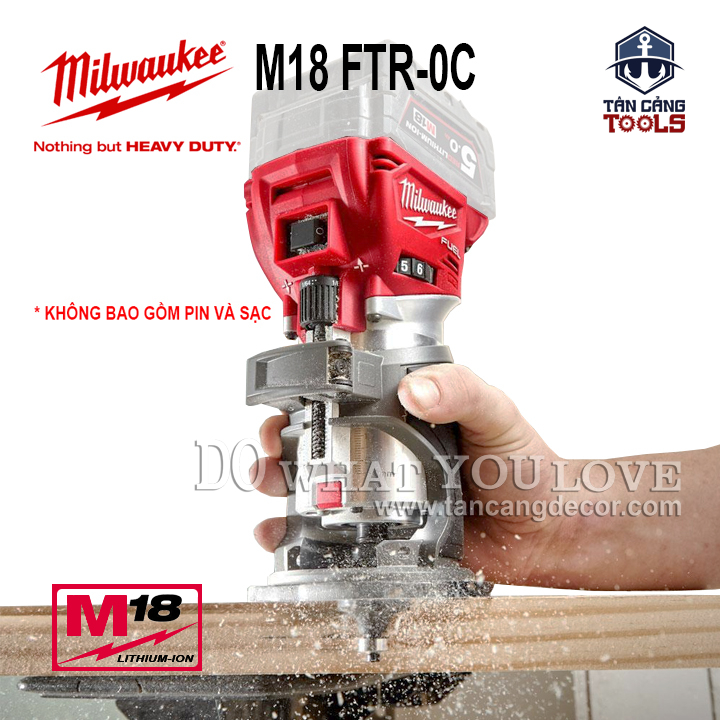 Máy Phay Cầm Tay Dùng Pin Milwaukee M18 FTR - 0C ( Thân Máy )
