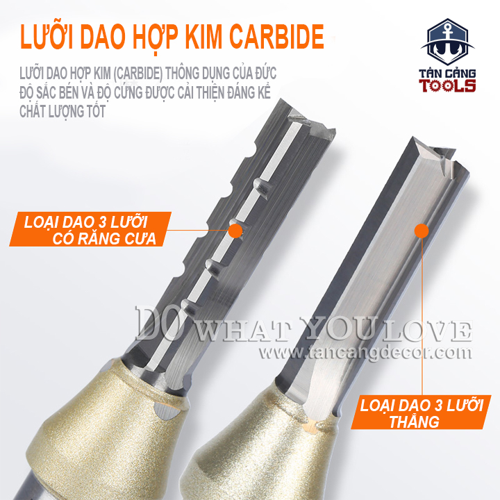 Mũi Router Arden CNC 8 x 22 mm Cốt 12.7 mm Arden AK47-1 ( Chuyên Ván Công Nghiệp ) - Ảnh 4