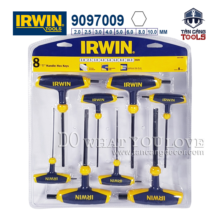 Bộ Lục Giác Chữ T 8 Chi Tiết Irwin 9097009