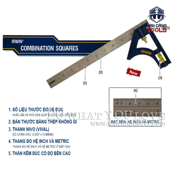 Thước Chạy Góc Nivo 30 cm Irwin 1884635 - Ảnh 5