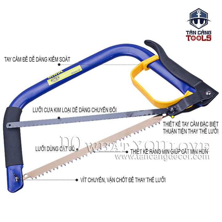 Bộ Khung Cưa Cánh Cung Cầm Tay 300 mm Irwin XP1211-300-000 - Ảnh 3