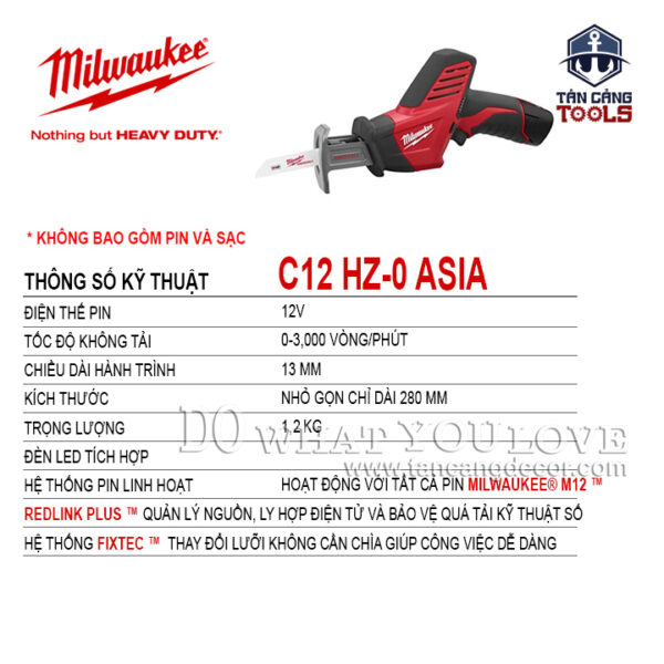 Alternative view of Máy Cưa Kiếm Dùng Pin Milwaukee M12 CHZ ( Thân Máy )
