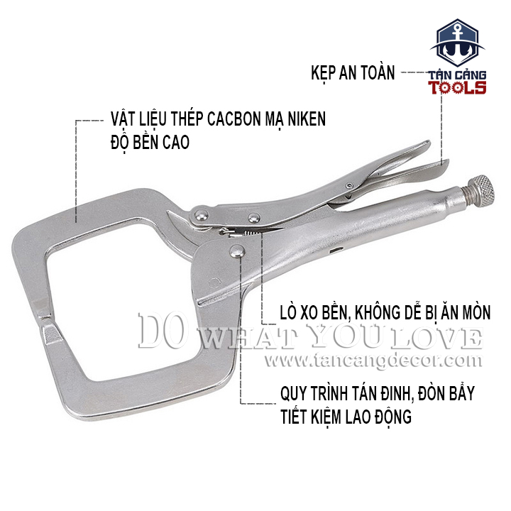 Kẹp Nhanh C Đầu Nhọn Độ Mở 9 Cm Tactix 200623 - Ảnh 2