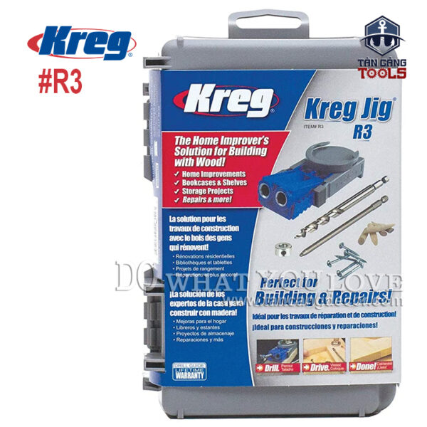 Combo Khoan Chéo Kreg Jig R3 ( Khoan Chéo, Kẹp Nhanh, Hộp Vít Chéo ) - Ảnh 3
