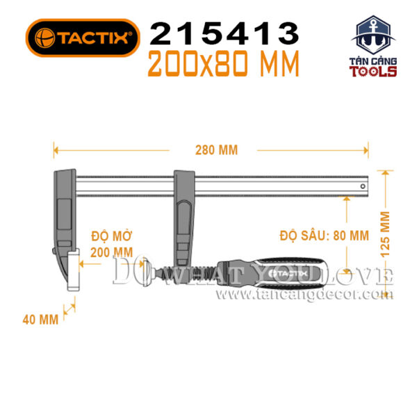 Alternative view of Cảo F 80 x 200 mm Tactix 215413