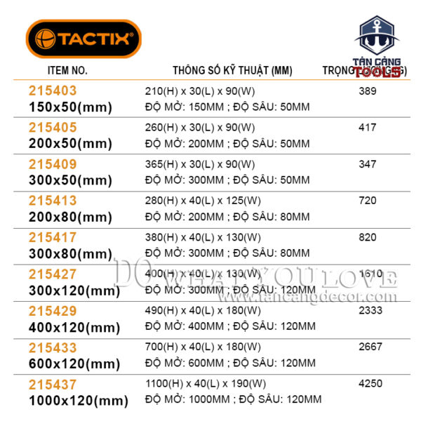 Cảo F 120 x 400 mm Tactix 215429 - Ảnh 3
