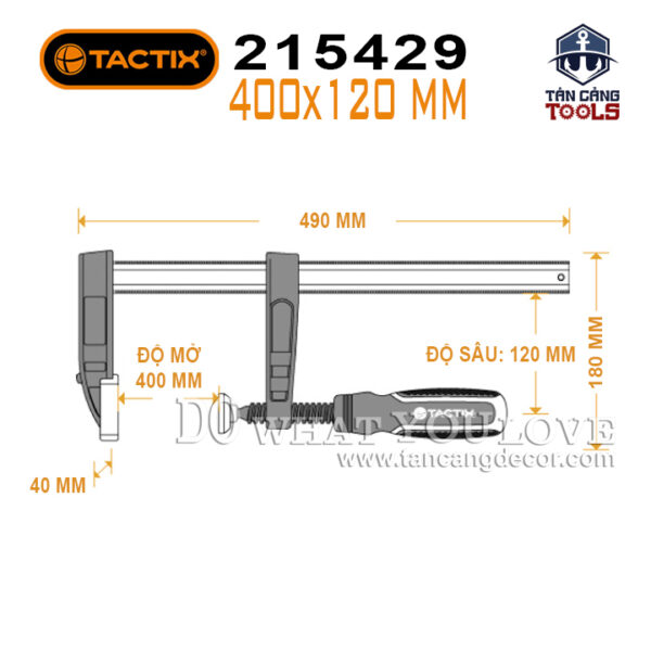 Alternative view of Cảo F 120 x 400 mm Tactix 215429