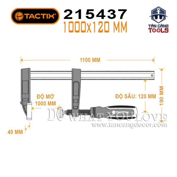 Alternative view of Cảo F 120 x 1000 mm Tactix 215437
