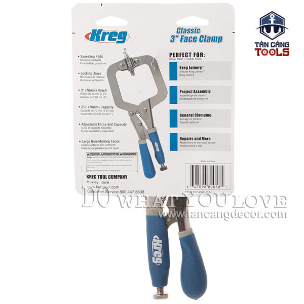 Kẹp Nhanh C Độ Mở 7 Cm Kreg KHC-PREMIUM - Ảnh 4