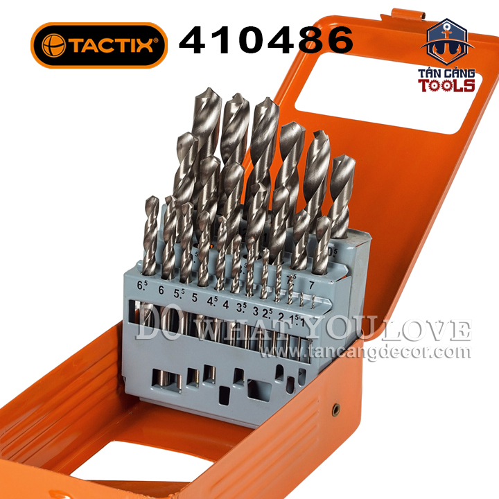 Bộ Mũi Khoan Kim Loại HSS 25 Chi Tiết Tactix 410486