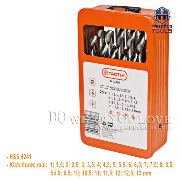 Alternative view of Bộ Mũi Khoan Kim Loại HSS 25 Chi Tiết Tactix 410486